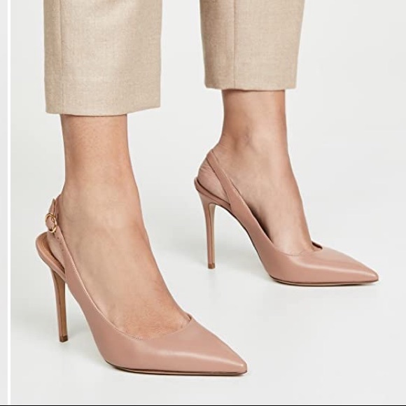 Mansur Gavriel Classic Pump 100 mm in Nude - Picture 3 of 10